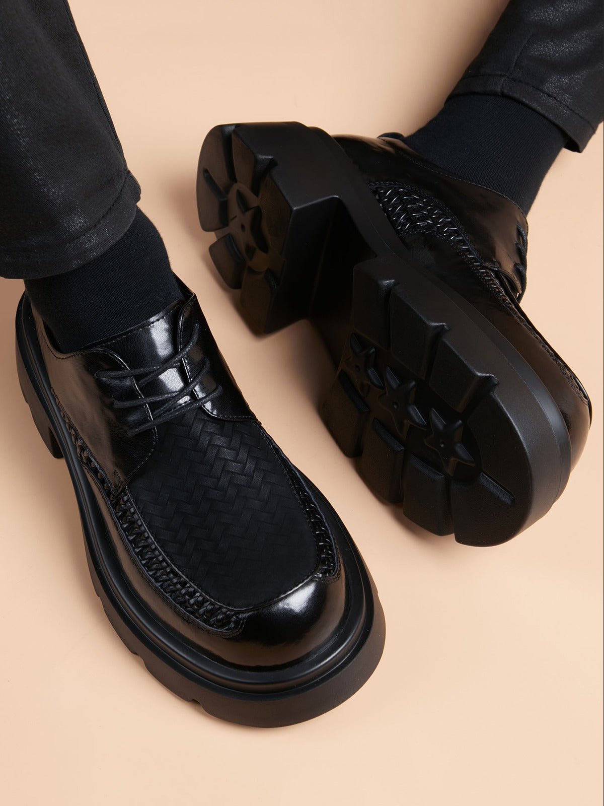 Handcrafted Genuine Leather Men's Derby Shoes - product view 3