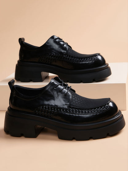 Handcrafted Genuine Leather Men's Derby Shoes - product view 4