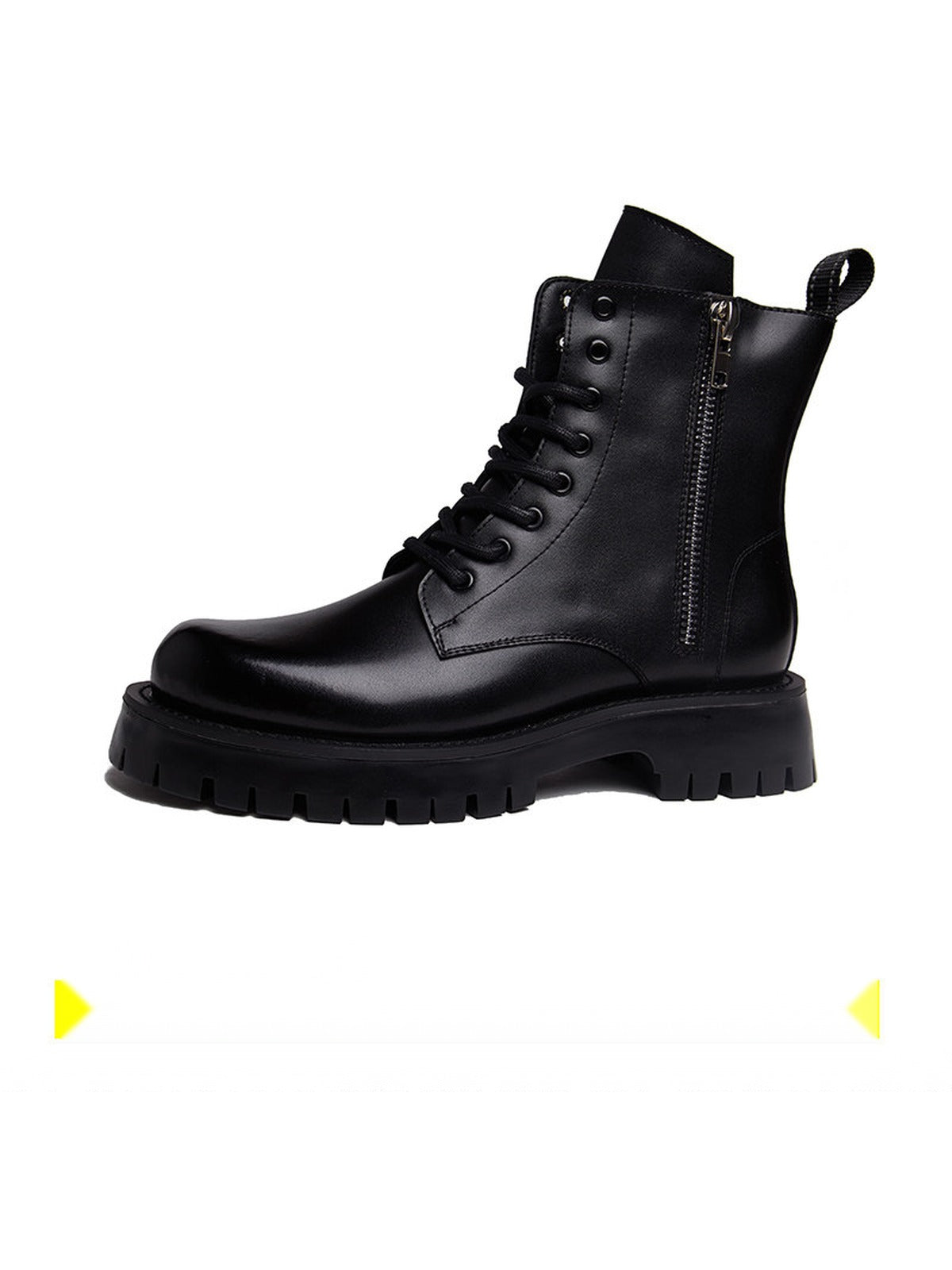 Black handcrafted genuine leather shoes - color image