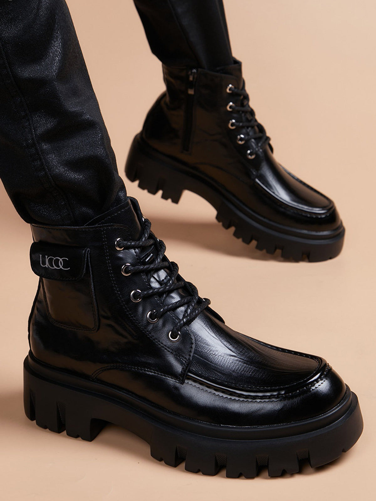 Handcrafted Genuine Leather Men's Boots - product view 1