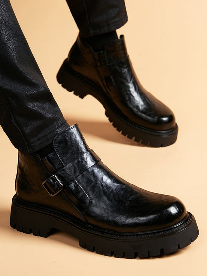 Handcrafted Genuine Leather Men's Boots - product view 1