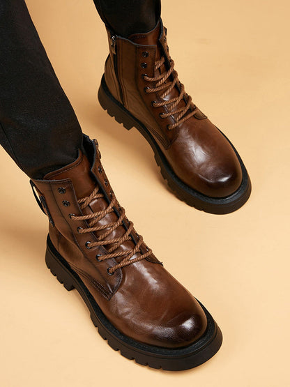 Handcrafted Genuine Leather Men's Boots - product view 4