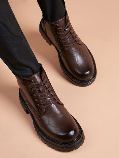 Handcrafted Genuine Leather Men's Boots - product view 4