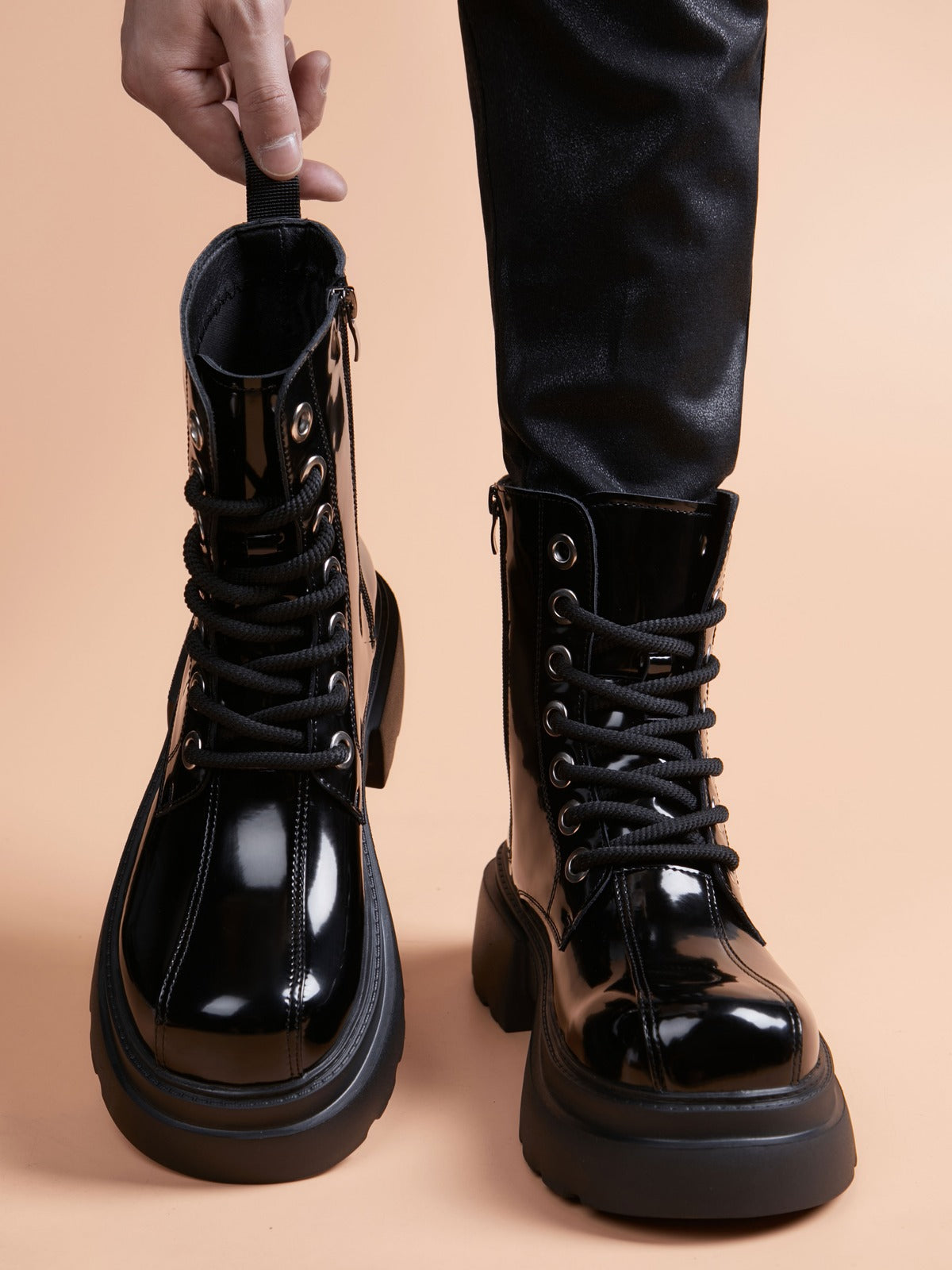 Handcrafted Genuine Leather Men's Boots - product view 2