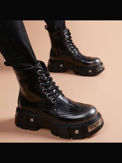 Black handcrafted genuine leather shoes - color swatch